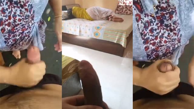 Brother Jerking Behind His Sleeping Sisters Ass Fucking