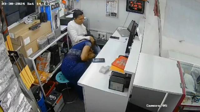 Real Indian Shop Manager Cheating Multiple Wives CCTV Footage